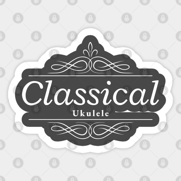 Classical Ukulele 0004 Sticker by Supply Groove